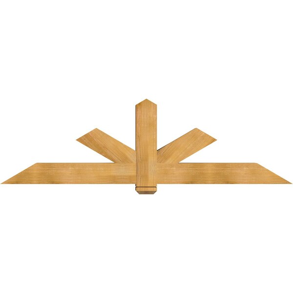 Ekena Millwork Kennewick Rough Sawn Timber Gable Bracket, Western Red Cedar, 84"W x 24"H x 6"D x 6"F, 7/12 Pitch GBW084X24X0606KEN00RWR - main